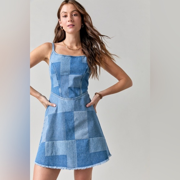 Patchwork Denim Dress, Retailed at $66 - Picture 6 of 6